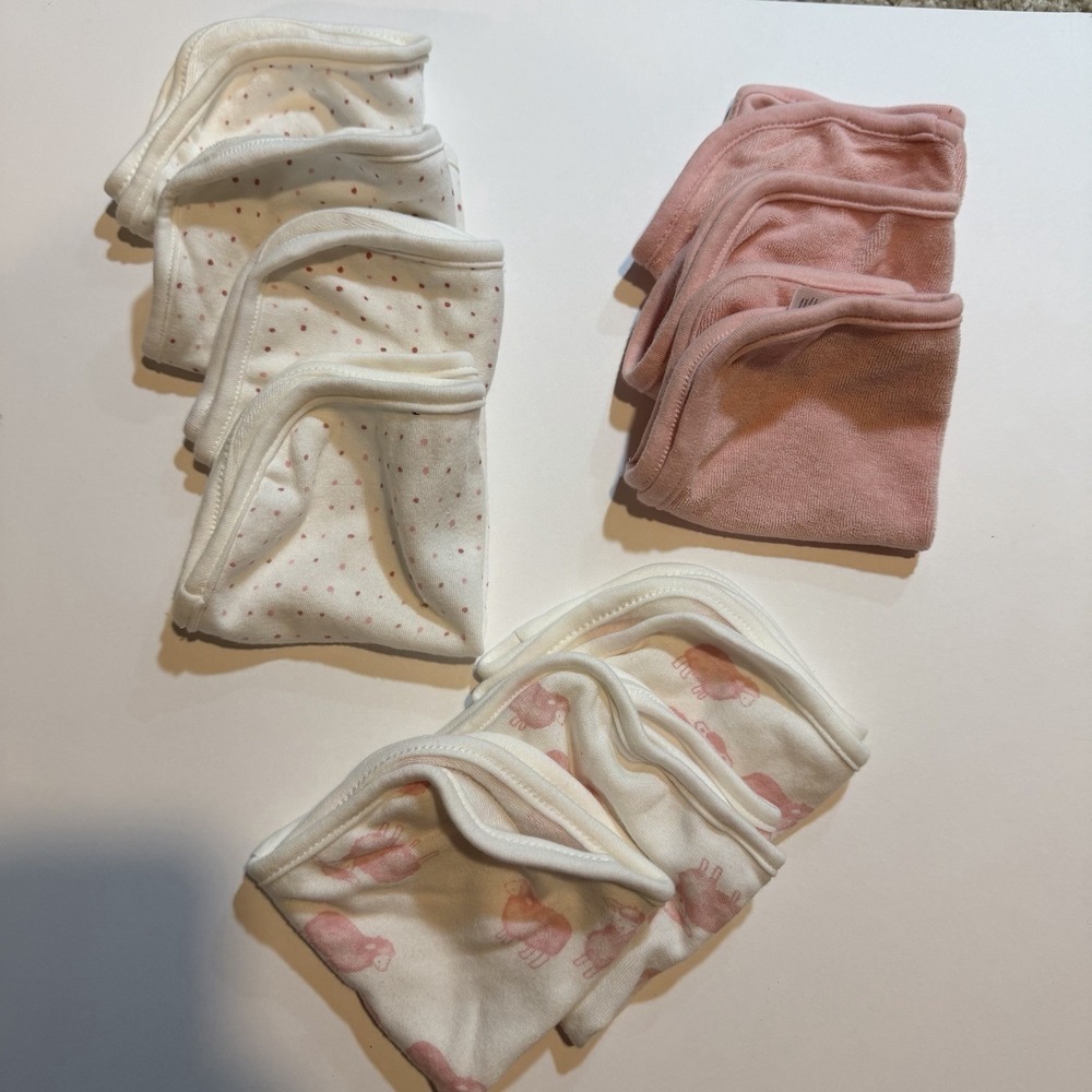 Baby Infant Carter's Wash Cloths Bathing Lot of 10